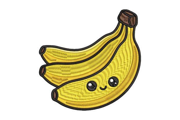 Banana Embroidery Design for Boutique Apparel