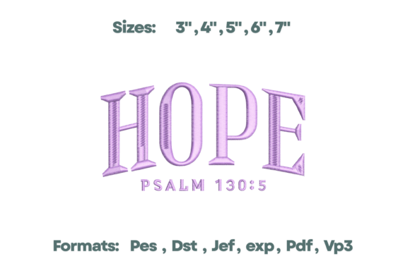 Hope Psalm 130:5 Bible Embroidery Review