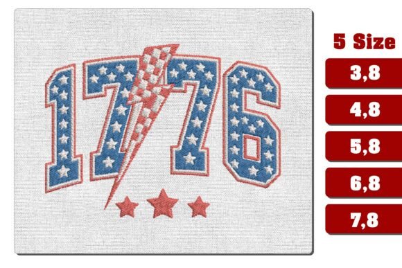 Reviewing 1776 Lightning Bolt Patriotic Embroidery